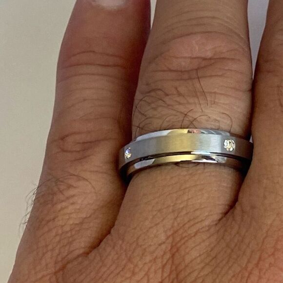 Men's Stainless Steel Fidget Ring size 10 - Picture 4 of 5